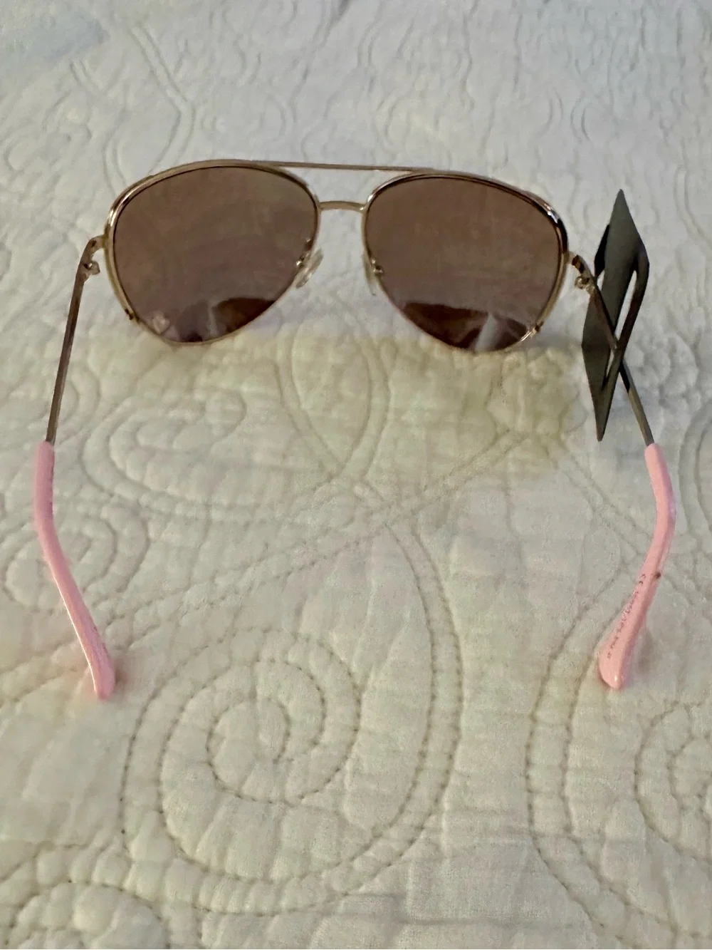 Aviator Sunglasses with Pink Lenses and Pink Temples
